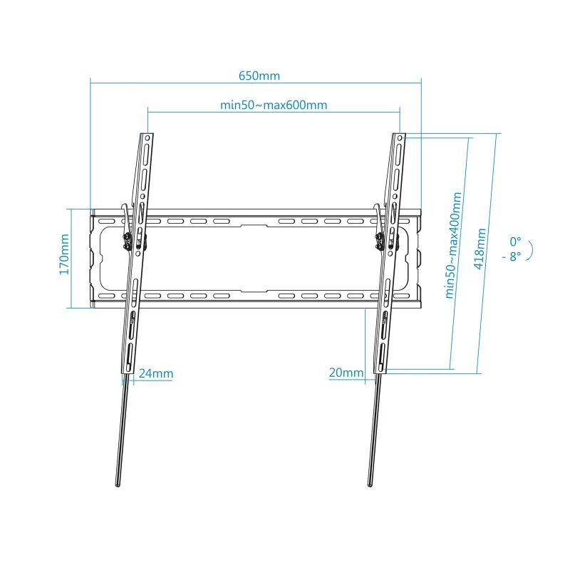 Kontrolsat - TooQ Wall Mount - For Screens - 37" / 80" - LP1081T-B