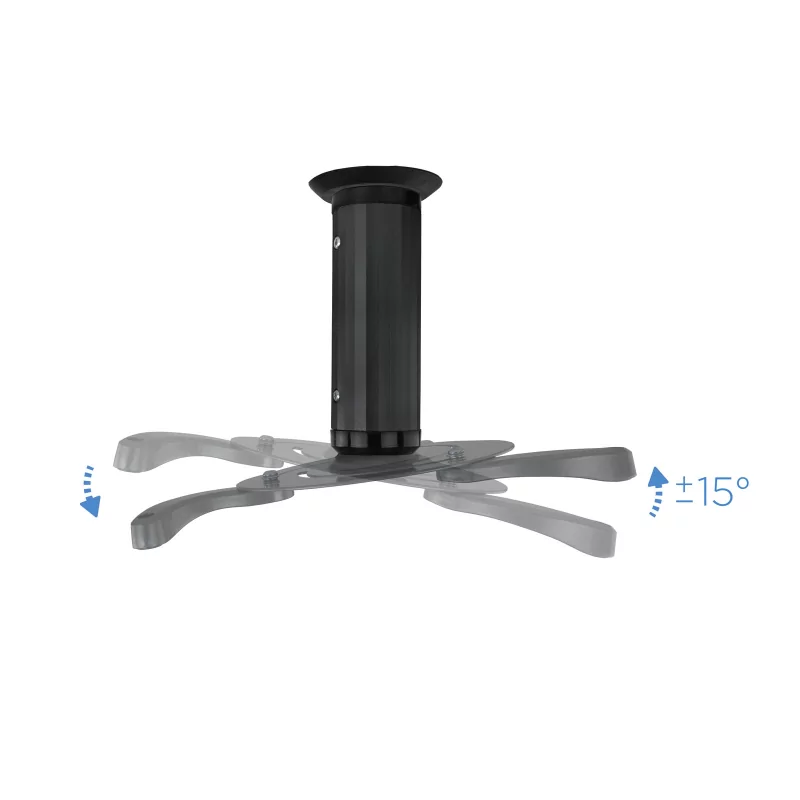 Kontrolsat - TooQ Ceiling Bracket - For Projectors - Black - PJ1010TN-B