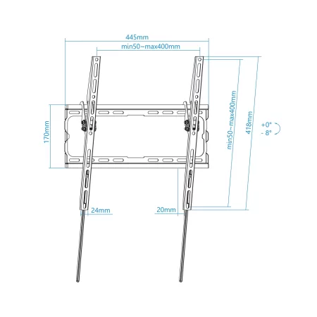Kontrolsat - TooQ Wall Mount - 32" - 70" - Black - LP1071T-B