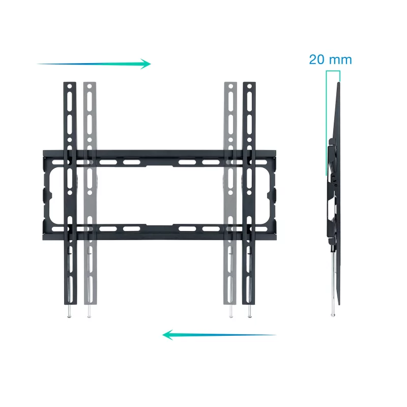 Kontrolsat - TooQ Wall Mount - 23" / 43" - Black - LP1070F-B