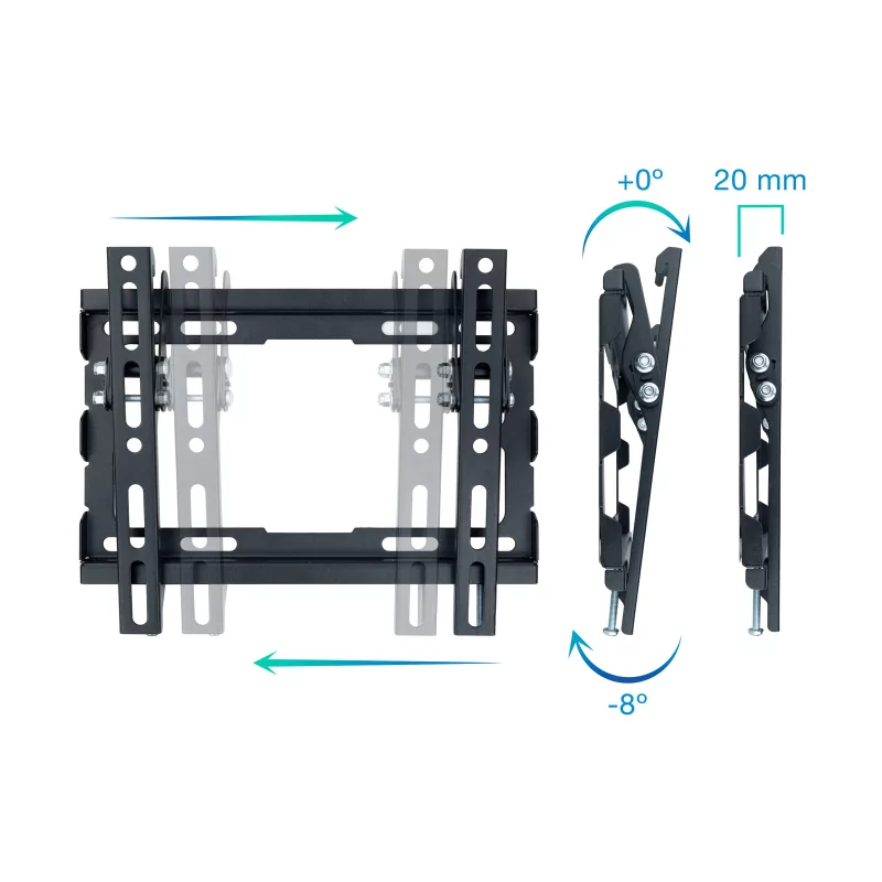 Kontrolsat - Suporte de Parede TooQ - 23" / 43" - Preto - LP1044T-B
