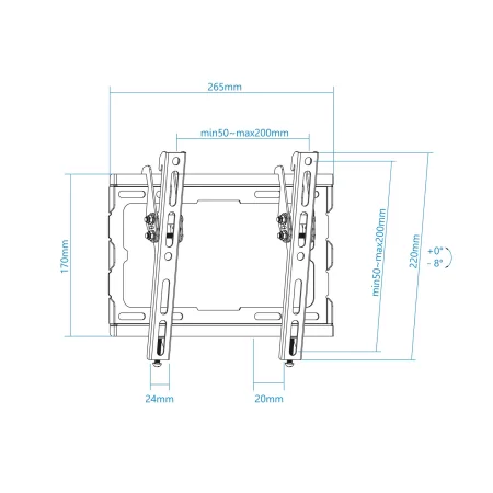 Kontrolsat - TooQ Wall Mount - 23" / 43" - Black - LP1044T-B Kontrolsat - TooQ Wall Mount - 23" / 43" - Black - LP1044T-B