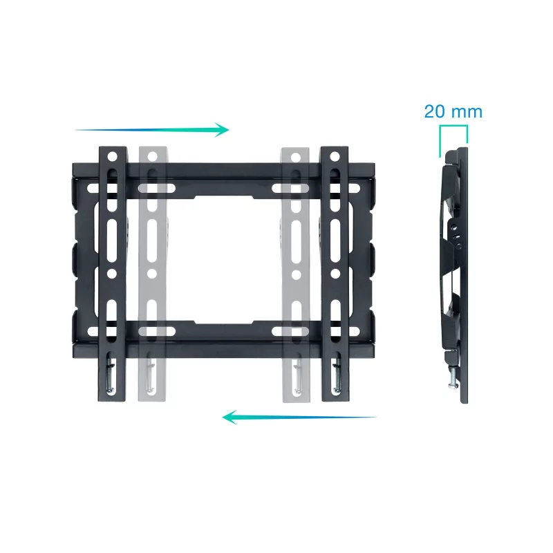 Kontrolsat - TooQ Wall Mount - 23" / 43" - Black - LP1043F-B