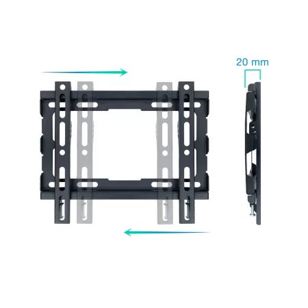 Kontrolsat - TooQ Wall Mount - 23" / 43" - Black - LP1043F-B