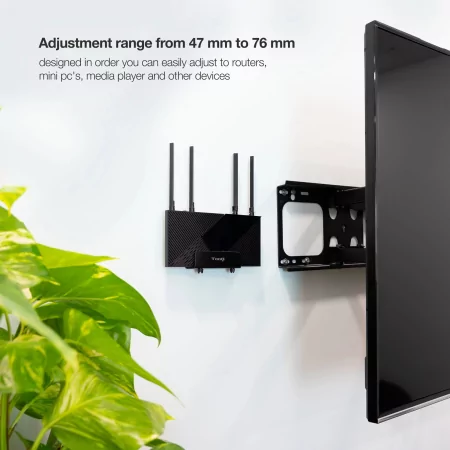 Kontrolsat - Suporte Universal TooQ - p/ (Router, Mini-PC, Receptor...) - Preto - TQMPM4776
