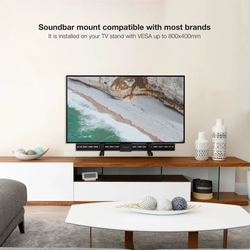 Kontrolsat - Suporte de Barra de Som / TV TooQ - Vesa 800x400 - Preto - TQSBM-01