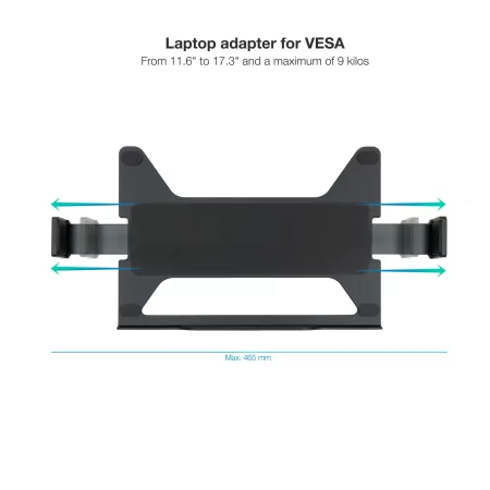 Kontrolsat - Suporte / Adaptador p/ Portátil TooQ - Preto - TQLH1117-B