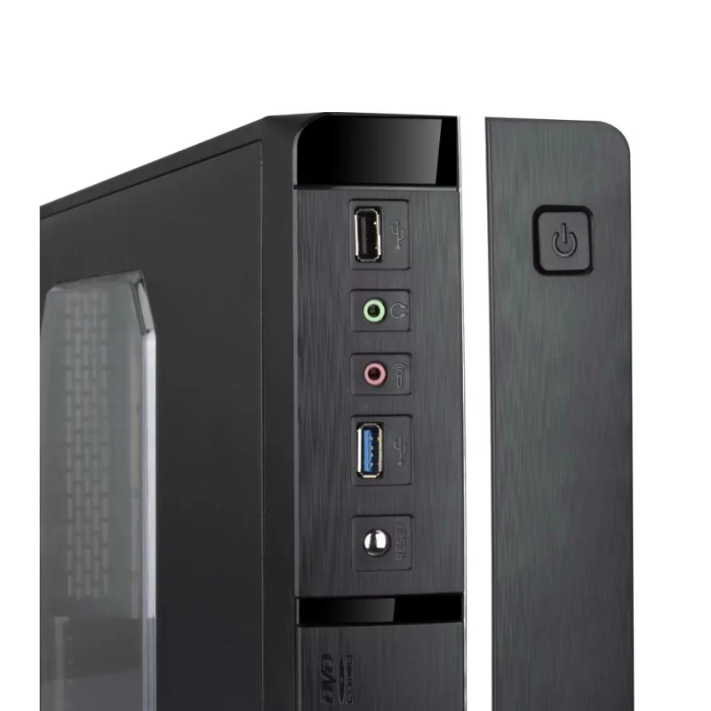 Kontrolsat - TooQ Slim Case - Black - (MicroATX) - 500W - TQC-3005U3