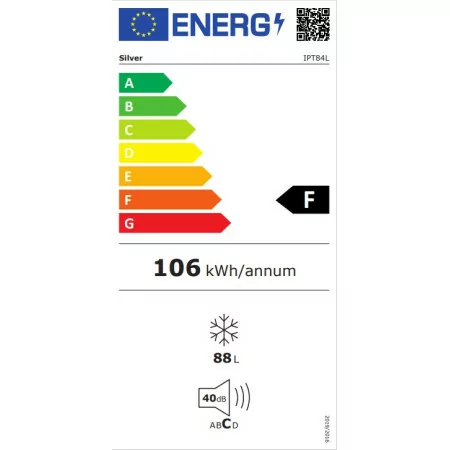 Frigorífico Silver - 1 Porta C/ Congelador - 84L - DeFrost - Branco - IPT84L