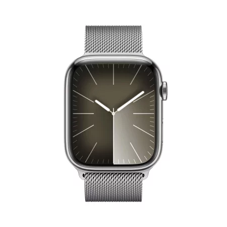Kontrolsat - Apple Watch Series 9 GPS + Cellular Silver Stainless Steel | Silver Milanese Loop Bracelet (45mm) Kontrolsat - Apple Watch Series 9 GPS + Cellular Silver Stainless Steel | Silver Milanese Loop Bracelet (45mm)