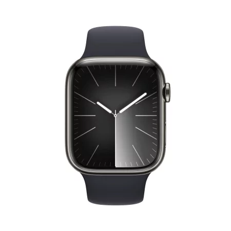 Kontrolsat - Apple Watch Series 9 GPS + Cellular Aço Inoxidável Grafite | Bracelete Sport Meia-Noite S/M (45mm)