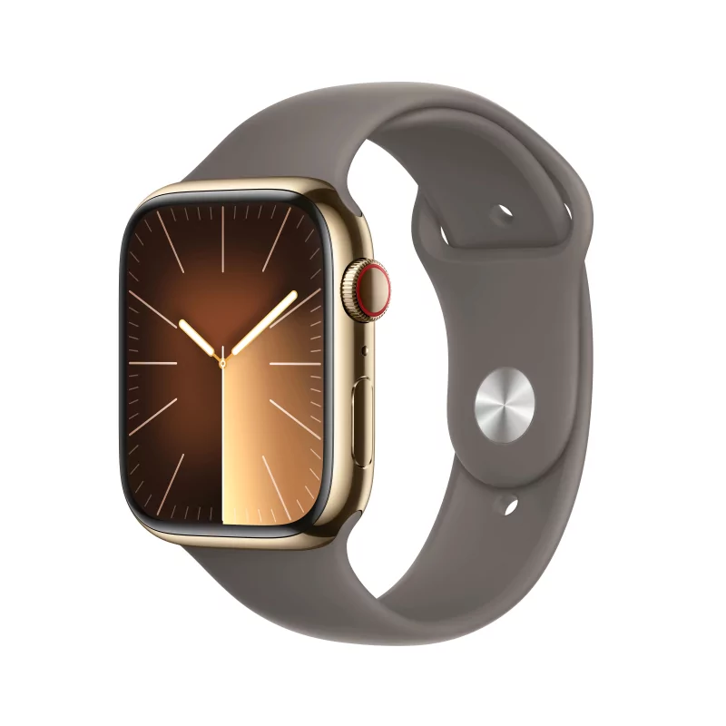 Kontrolsat - Apple Watch Series&nbsp;9 GPS + Cellular 45mm Gold Stainless Ste...