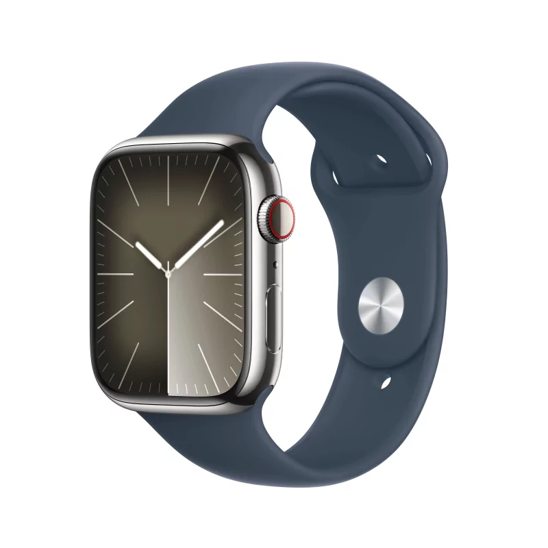 Kontrolsat - Apple Watch Series&nbsp;9 GPS + Cellular 45mm Silver Stainless S...