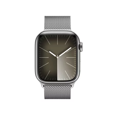 Kontrolsat - Apple Watch Series 9 GPS + Cellular Aço Inoxidável Prateado | Bracelete Loop Milanesa Prateado (41mm)
