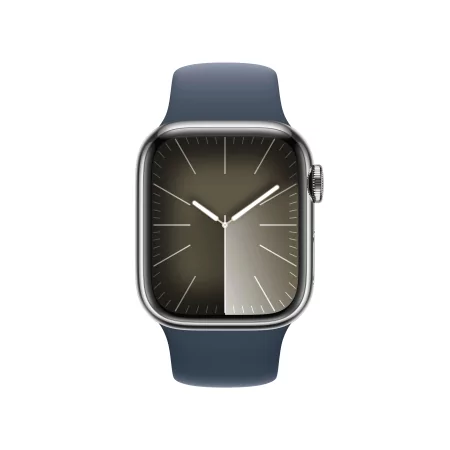 Kontrolsat - Apple Watch Series 9 GPS + Cellular Aço Inoxidável Prateado | Bracelete Sport Azul Trovoada - M/L (41mm) Kontrolsat - Apple Watch Series 9 GPS + Cellular Aço Inoxidável Prateado | Bracelete Sport Azul Trovoada - M/L (41mm)