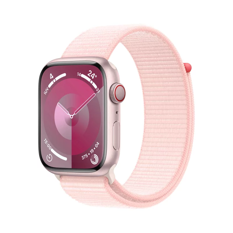 Kontrolsat - Apple Watch Series 9 GPS + Cellular Alumínio Rosa | Bracelete Sport Loop Rosa Claro (45mm) Kontrolsat - Apple Watch Series 9 GPS + Cellular Alumínio Rosa | Bracelete Sport Loop Rosa Claro (45mm)