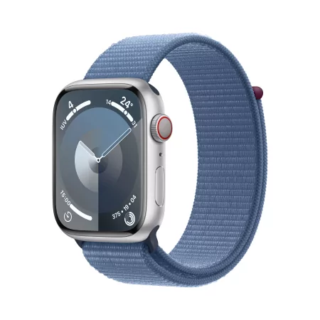 Kontrolsat - Apple Watch Series 9 GPS + Cellular Silver Aluminum | Winter Blue Sport Loop Strap (45mm) Kontrolsat - Apple Watch Series 9 GPS + Cellular Silver Aluminum | Winter Blue Sport Loop Strap (45mm)