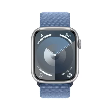 Kontrolsat - Apple Watch Series 9 GPS + Cellular Silver Aluminum | Winter Blue Sport Loop Strap (45mm) Kontrolsat - Apple Watch Series 9 GPS + Cellular Silver Aluminum | Winter Blue Sport Loop Strap (45mm)
