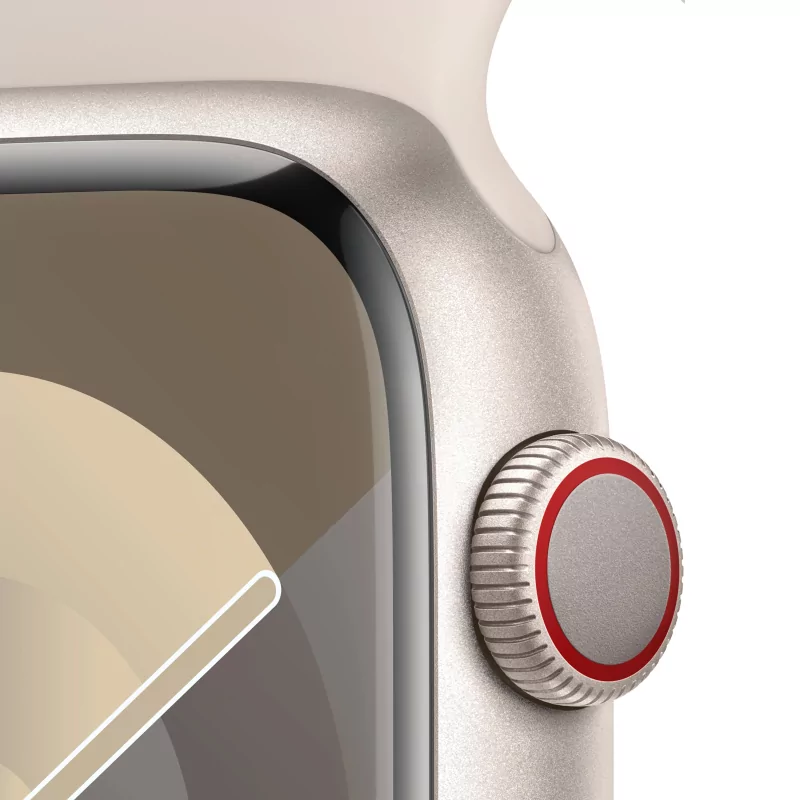 Kontrolsat - Apple Watch Series 9 GPS + Cellular Alumínio Luz das Estrelas | Bracelete Sport Luz das Estrelas - S/M (45mm)