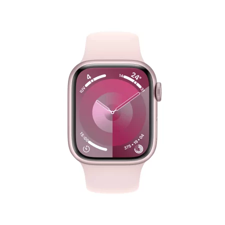 Kontrolsat - Apple Watch Series 9 GPS + Cellular Aluminum Pink | Light Pink Sport Strap - M/L (41mm)