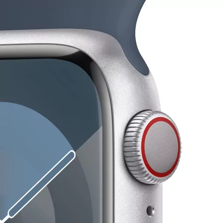 Kontrolsat - Apple Watch Series 9 GPS + Cellular Silver Aluminum | Trovoada Blue Sport Bracelet - S/M (41mm) Kontrolsat - Apple Watch Series 9 GPS + Cellular Silver Aluminum | Trovoada Blue Sport Bracelet - S/M (41mm)