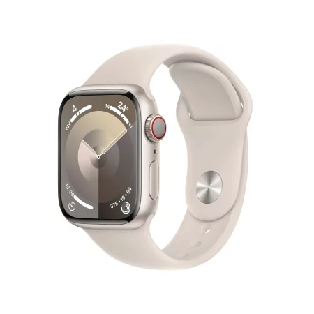 Kontrolsat - Apple Watch Series 9 GPS + Cellular Aluminum Starlight | Starlight Sport Bracelet - M/L (41mm)