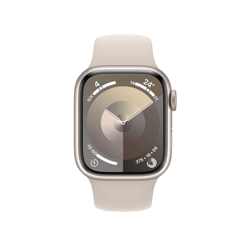 Kontrolsat - Apple Watch Series 9 GPS + Cellular Aluminum Starlight | Starlight Sport Bracelet - M/L (41mm)