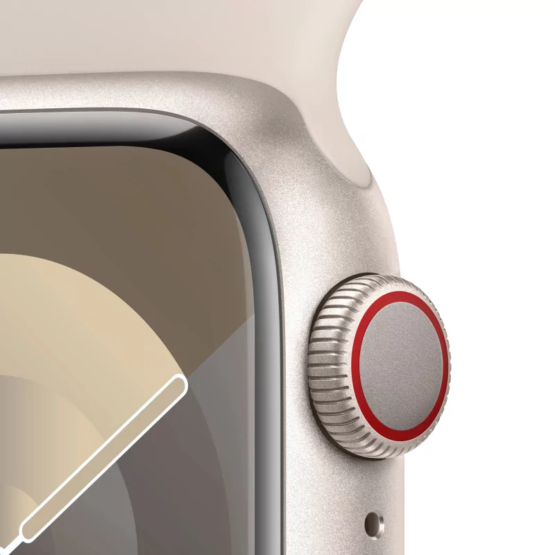 Kontrolsat - Apple Watch Series 9 GPS + Cellular Aluminum Starlight | Starlight Sport Bracelet - M/L (41mm)