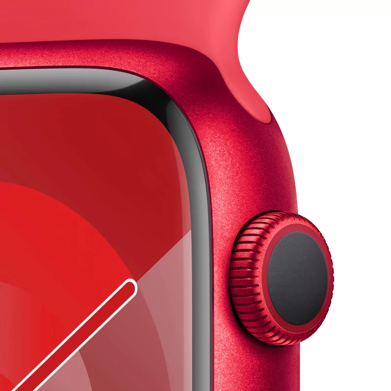 Kontrolsat - Apple Watch Series 9 GPS Aluminum Red | Sport Red Strap - M/L (45mm)