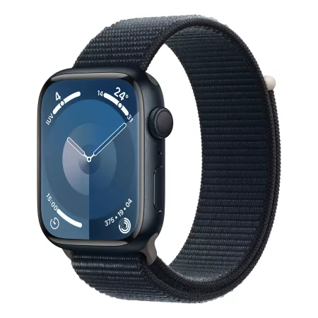 Kontrolsat - Apple Watch Series 9 GPS Midnight Aluminum | Sport Loop Midnight Bracelet (45mm)