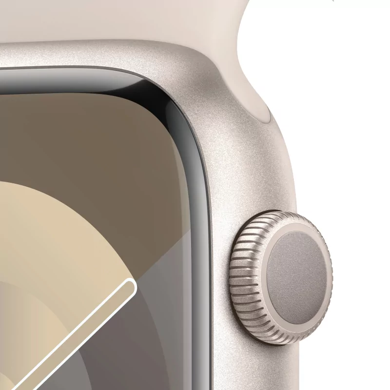 Kontrolsat - Apple watch series 9/ gps/ 45mm/ caja de aluminio blanco estrella/ correa deportiva blanco estrella m/l
