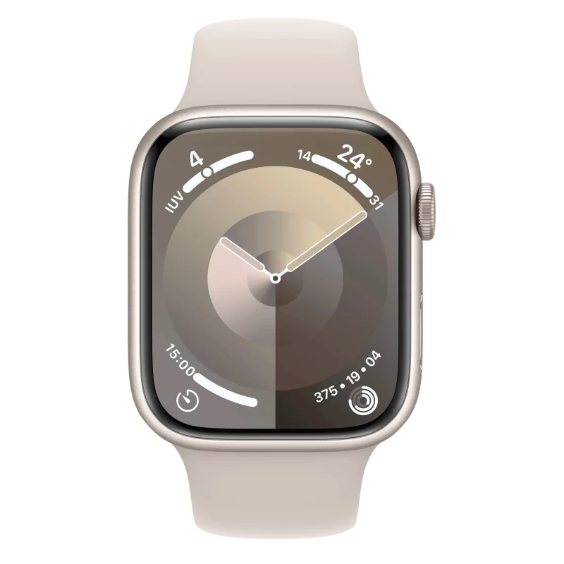 Kontrolsat - Apple Watch Series 9 GPS Alumínio Luz das Estrelas | Bracelete Sport Luz das Estrelas - S/M (45mm)