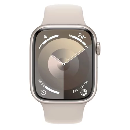 Kontrolsat - Apple Watch Series 9 GPS Alumínio Luz das Estrelas | Bracelete Sport Luz das Estrelas - S/M (45mm)