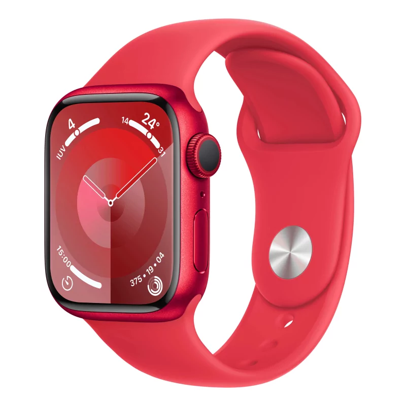 Kontrolsat - Apple Watch Series 9 GPS Alumínio Red | Bracelete Sport Red - M/L (41mm)