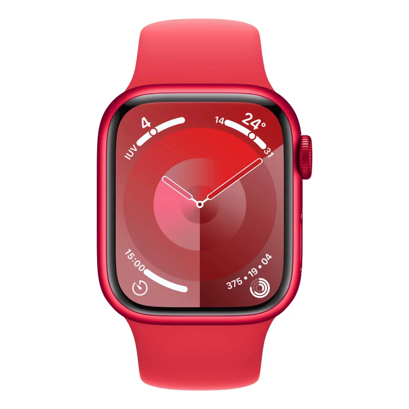 Kontrolsat - Apple Watch Series 9 GPS Alumínio Red | Bracelete Sport Red - S/M (41mm)