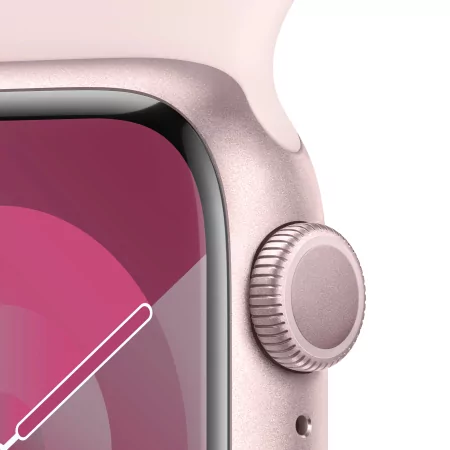 Kontrolsat - Apple Watch Series 9 GPS Aluminum Pink | Light Pink Sport Bracelet - S/M (41mm)