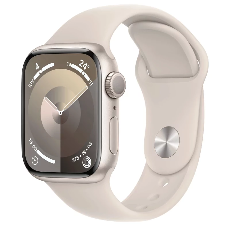 Kontrolsat - Apple Watch Série 9 Gps 41mm Starlight Alumínio Ip6x/retina/sens.o2/sens.temp/app Emerg Mr8t3qla