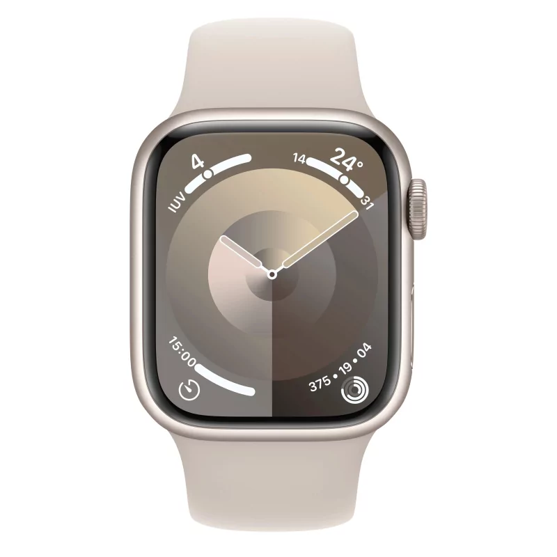 Kontrolsat - Apple Watch Série 9 Gps 41mm Starlight Alumínio Ip6x/retina/sens.o2/sens.temp/app Emerg Mr8t3qla