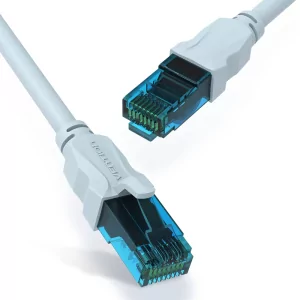 Kontrolsat - Cabo de Rede RJ45 UTP Vention - Cat5e - 1M - Branco e Azul - VAP-A10-S100