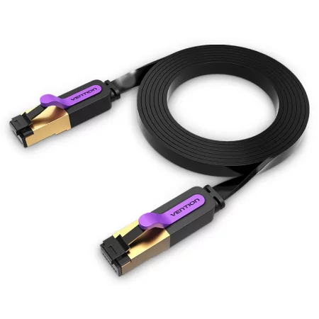 Kontrolsat - Cabo de Rede RJ45 STP Vention - Cat7 - 2M - Preto/Roxo - ICABH