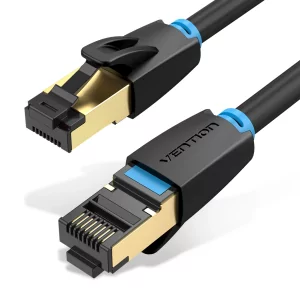 Kontrolsat - Cabo de Rede RJ45 SFTP Vention - Cat8 - 1M - Preto - IKABH