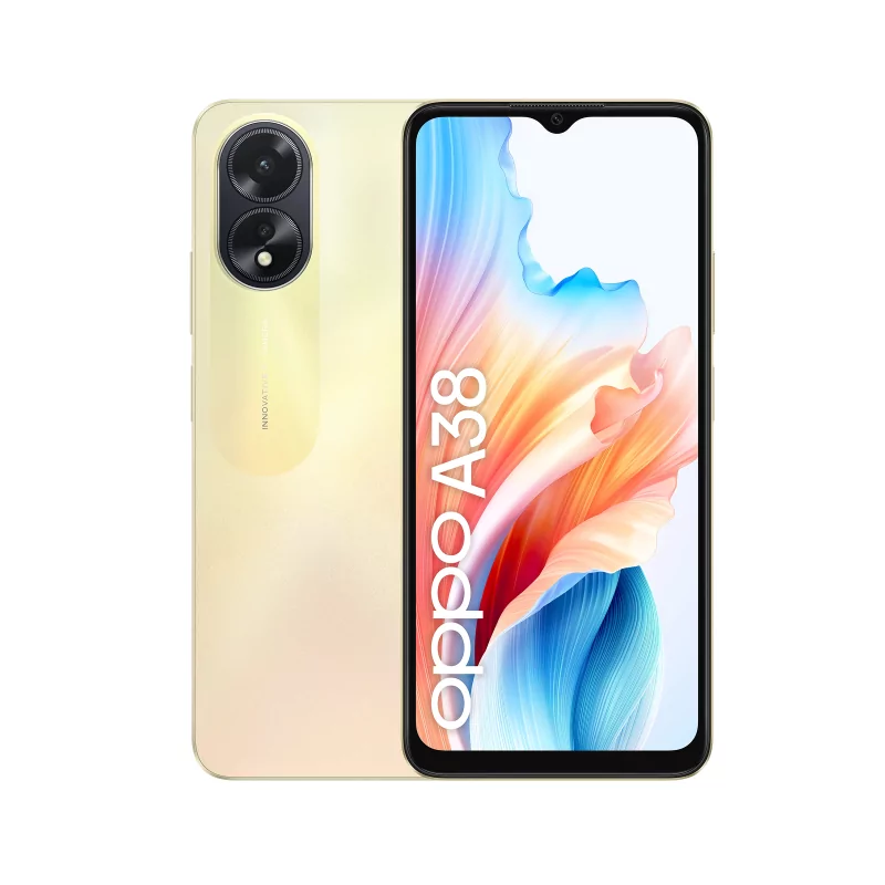 Kontrolsat - OPPO A38 Smartphone - 4GB/128GB - Gold - (6.56'' - Dual SIM - 5000 mAh)