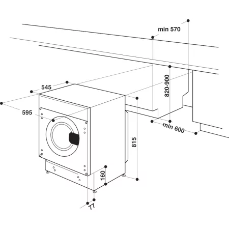 Kontrolsat - Whirlpool Built-in Washer and Dryer - 9kg - 1400RPM - White - BI WDWG 961485 EU