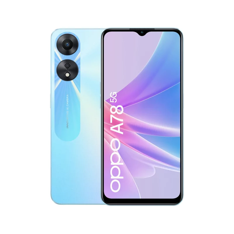 Kontrolsat - Smartphone OPPO A78 - 8GB/128GB - Glowing Blue - (6.56'' - Dual SIM - 5000 mAh) Kontrolsat - Smartphone OPPO A78 - 8GB/128GB - Glowing Blue - (6.56'' - Dual SIM - 5000 mAh)