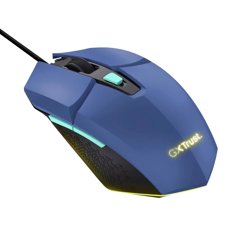 Kontrolsat - Trust Gaming Mouse - 6400 DPI - 60 IPS - RGB - Blue - GXT 109 FELOX