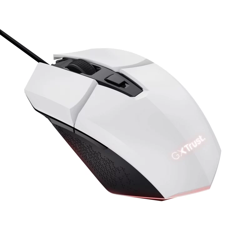 Kontrolsat - Rato Gaming Trust - 6400 DPI - 60 IPS - RGB - Branco - GXT 109W FELOX