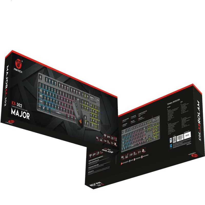 Teclado + Rato Fantech Major - KX-302 - Semi - Mecânico (PT)
