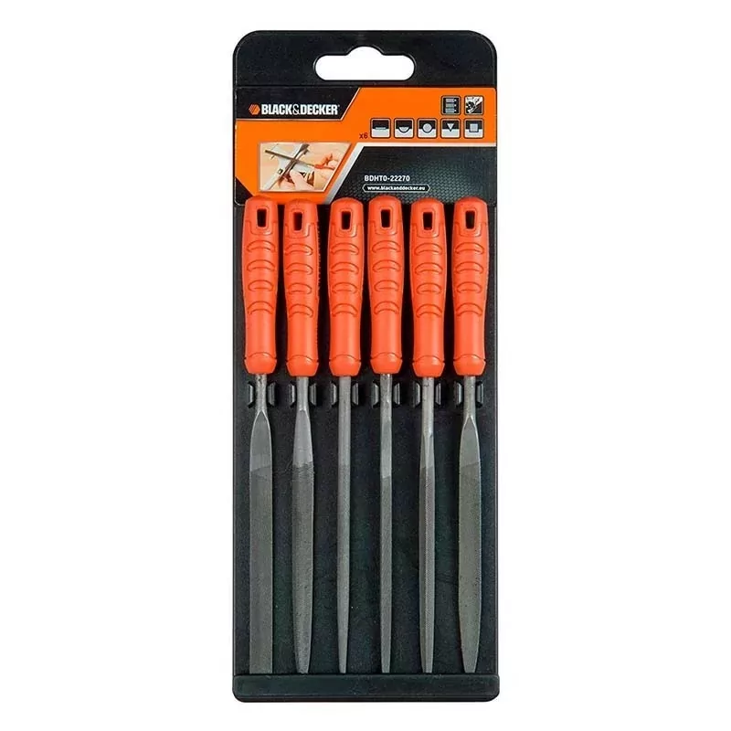 Kontrolsat - Jogo de 6 Minilimas de Metal e Madeira Black&Decker - BDHT0-22270