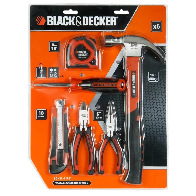 Kontrolsat - Black Decker 6 Tools Set BDHT0-71631 - Complete Practical Kit