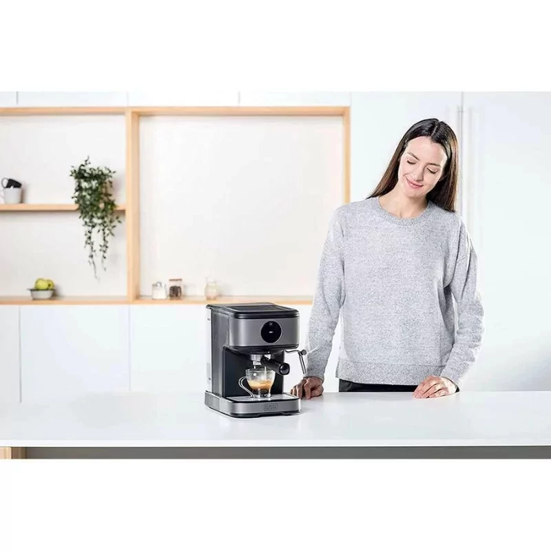 Kontrolsat - Máquina de Café Expresso Black+Decker 850W 20 Bar - Inox - BXCO850E